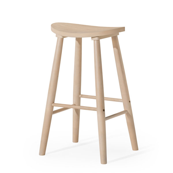 Maven Lane Luna Counter Stool In Wood Finish Reviews Wayfair